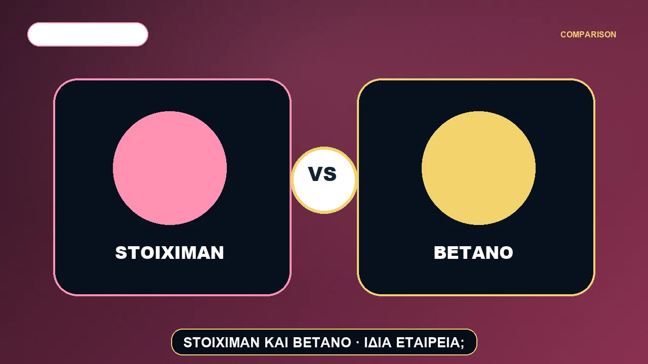 Γραφικό για Stoiximan και Betano: είναι η ίδια εταιρεία;